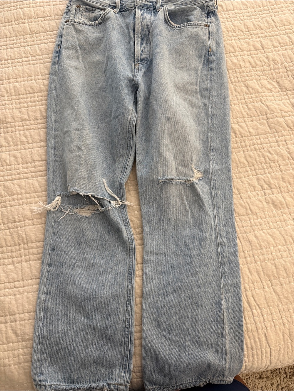 Agolde Riley Jean size 28 light wash denim